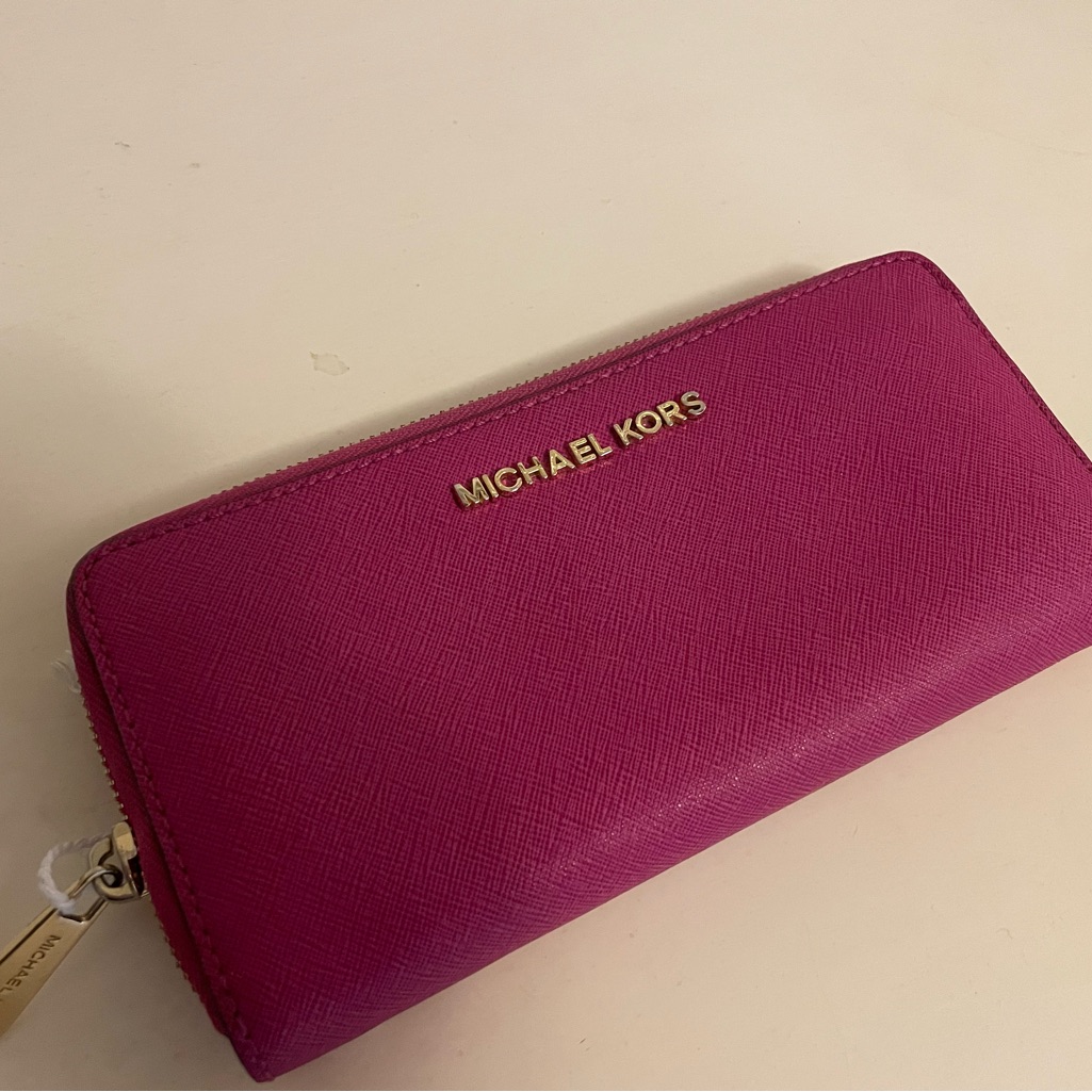 Michael Kors Fuchsia Zip-Around Wallet